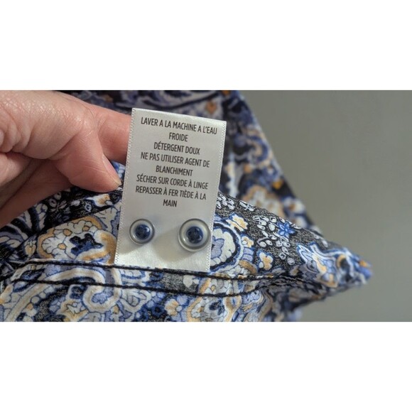 Robert Graham Payette Mens Shirt Size XL Navy Paisley Classic Fit Shirt EUC - Picture 6 of 7